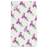 Petit Sac Cadeau Art Botanique D'Iris Violet (Dos)
