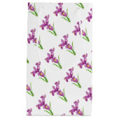 Petit Sac Cadeau Art Botanique D'Iris Violet (Devant)
