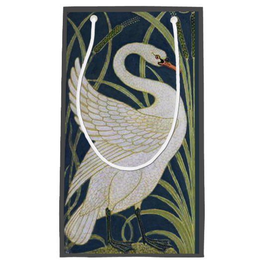 Petit Sac Cadeau Art Nouveau Swan Deux Swans (Devant)