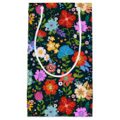 Petit Sac Cadeau Art populaire floral mexicain (Devant)