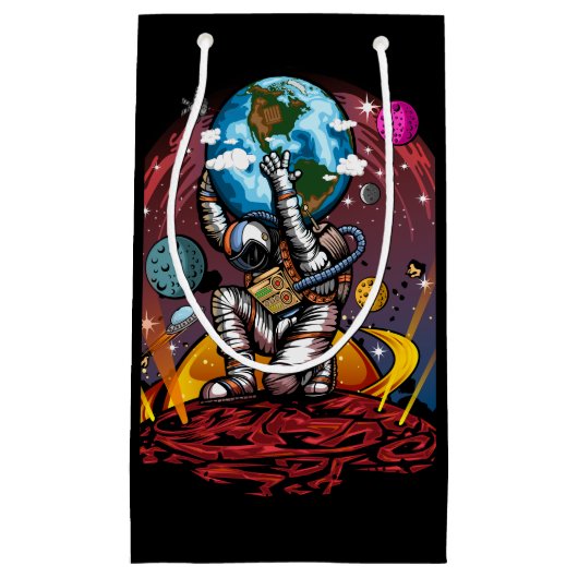 Petit Sac Cadeau Atlas Space Man (Devant)