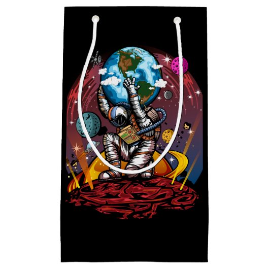 Petit Sac Cadeau Atlas Space Man (Devant)