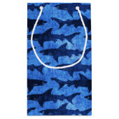 Petit Sac Cadeau Attaque bleue de requin d'océan (Dos)