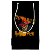 Petit Sac Cadeau Attention c'est Halloween (Devant)