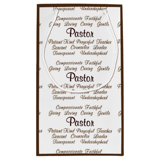 Petit Sac Cadeau Attributs de pasteur (Dos)