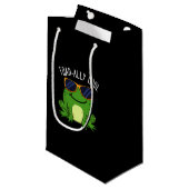 Petit Sac Cadeau Aujourd'hui Cool Funny Toad Pun Dark BG (Devant Angle)