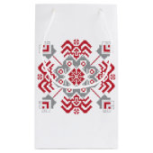 Petit Sac Cadeau Auseklis letton Médaillon géométrique d'art popula (Dos)