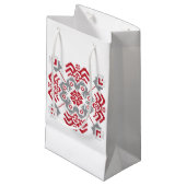 Petit Sac Cadeau Auseklis letton Médaillon géométrique d'art popula (Devant Angle)