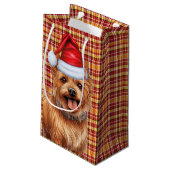 Petit Sac Cadeau Australie Terrier Dog Holiday Plaid Noël (Dos Angle)