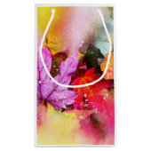 Petit Sac Cadeau Automne pastel feuille d'érable aquarelle automne  (Dos)