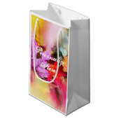 Petit Sac Cadeau Automne pastel feuille d'érable aquarelle automne  (Devant Angle)