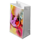 Petit Sac Cadeau Automne pastel feuille d'érable aquarelle automne  (Dos Angle)