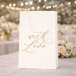 Petit Sac Cadeau Avec amour Mariage Élégant