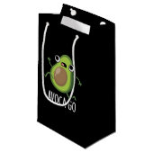Petit Sac Cadeau Avoca-go Funny Avocado Pun Dark BG (Devant Angle)