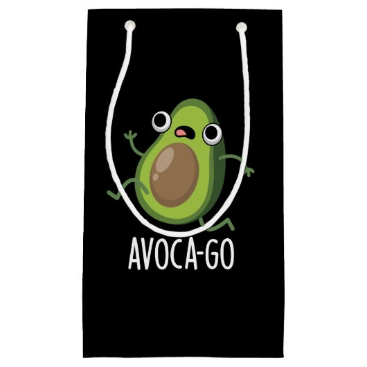 Petit Sac Cadeau Avoca-go Funny Avocado Pun Dark BG (Devant)