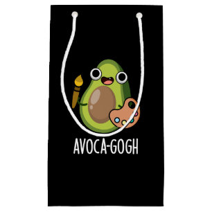 Petit Sac Cadeau Avoca gogh Funny Avocado Artiste Pun Dark BG