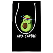 Petit Sac Cadeau Avocardio Funny Excercise Avocado Pun Dark BG (Devant)