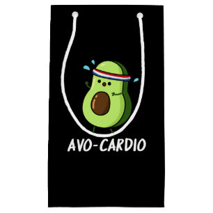 Petit Sac Cadeau Avocardio Funny Excercise Avocado Pun Dark BG