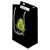Petit Sac Cadeau Avocatoad Drôle Avocado Toad Pun Dark BG (Devant Angle)