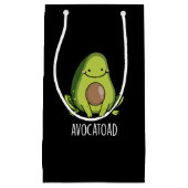 Petit Sac Cadeau Avocatoad Drôle Avocado Toad Pun Dark BG (Devant)