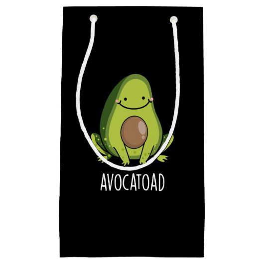 Petit Sac Cadeau Avocatoad Drôle Avocado Toad Pun Dark BG (Devant)