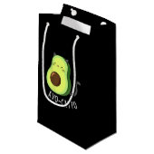 Petit Sac Cadeau Avocatto Funny Avocado chat pun Dark BG (Devant Angle)
