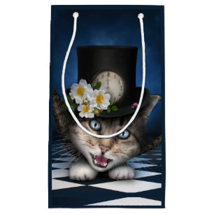 Petit Sac Cadeau Awesome Mad Hatter Teapot Chat Conception Whimsica