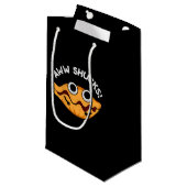Petit Sac Cadeau Aww Shucks Funny Oyster Pun Dark BG (Devant Angle)