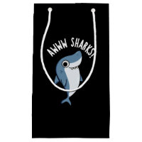 Awww Sharks Funny Animal Pun Dark BG