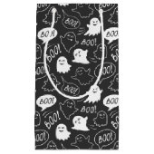 Petit Sac Cadeau B&W Cute Doodle Halloween Motif (Devant)