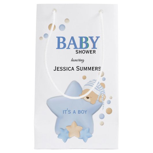 Petit Sac Cadeau Ba Petit Cadeau Mignonne Baby shower Ours En Teddy (Devant)