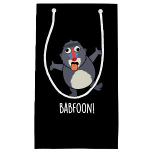 Petit Sac Cadeau Bab-foon Funny Buffon Baboon Pun Dark BG