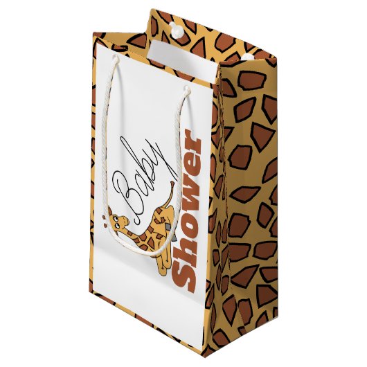 Petit Sac Cadeau Baby Giraffe, Baby shower (Devant Angle)