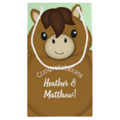 Petit Sac Cadeau Baby shower à cheval (Dos)