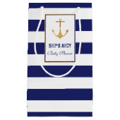 Petit Sac Cadeau Baby shower Ancre nautique (Devant)