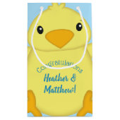 Petit Sac Cadeau Baby shower blanc (Dos)