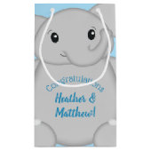 Petit Sac Cadeau Baby shower Blue Elephant (Dos)