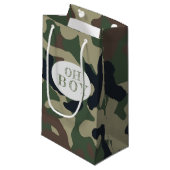 Petit Sac Cadeau Baby shower Camo Vert Gary (Devant Angle)