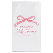 Petit Sac Cadeau Baby shower d'aquarelle rose pâle (Dos)