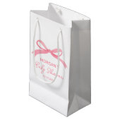 Petit Sac Cadeau Baby shower d'aquarelle rose pâle (Devant Angle)