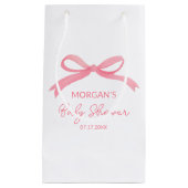 Petit Sac Cadeau Baby shower d'aquarelle rose pâle (Devant)