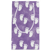 Petit Sac Cadeau Baby shower d'aquarelle violet Motif d'empreinte (Devant)