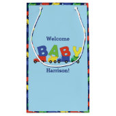 Petit Sac Cadeau Baby shower de camions (Dos)