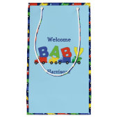 Petit Sac Cadeau Baby shower de camions (Devant)