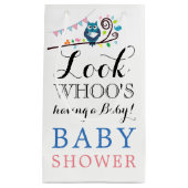 Petit Sac Cadeau Baby shower de Chouette lunaire (Devant)