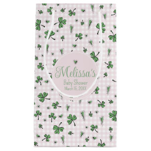 Petit Sac Cadeau Baby shower de Clovers Irlandais pour fille-bébé r