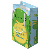 Petit Sac Cadeau Baby shower de dragon bleu (Dos Angle)