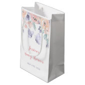 Petit Sac Cadeau Baby shower de fille papillon rose violet (Dos Angle)
