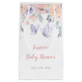 Petit Sac Cadeau Baby shower de fille papillon rose violet (Devant)