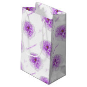Petit Sac Cadeau Baby shower de fleurs violettes (Dos Angle)